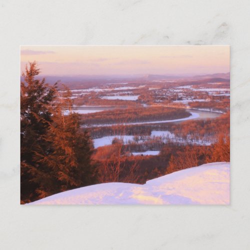 Mount Holyoke Winter Evening Postcard