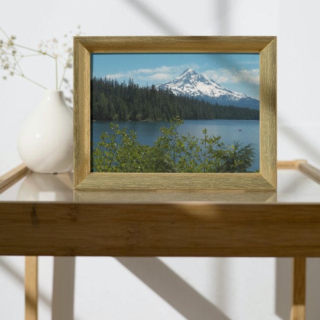 Mount Hood and Scenic Lake Landscape Photo Print (In Situ Framed)