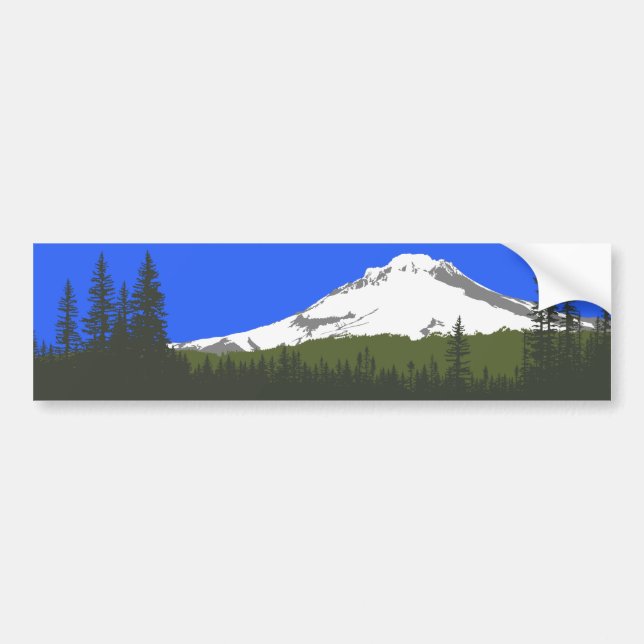 Mount Hood Color Blank Bumper Sticker (Front)