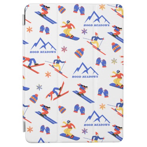 Mount Hood Meadows Oregon Ski Snowboard Pattern iPad Air Cover