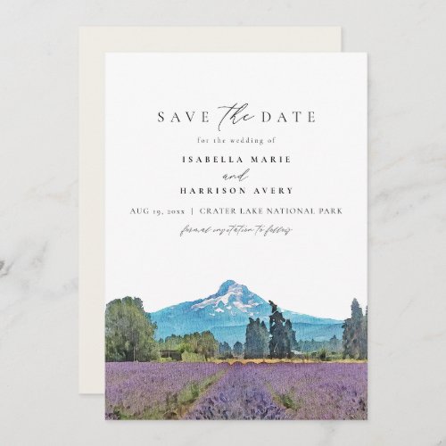 MOUNT HOOD National Park Skyline Save the Date Invitation