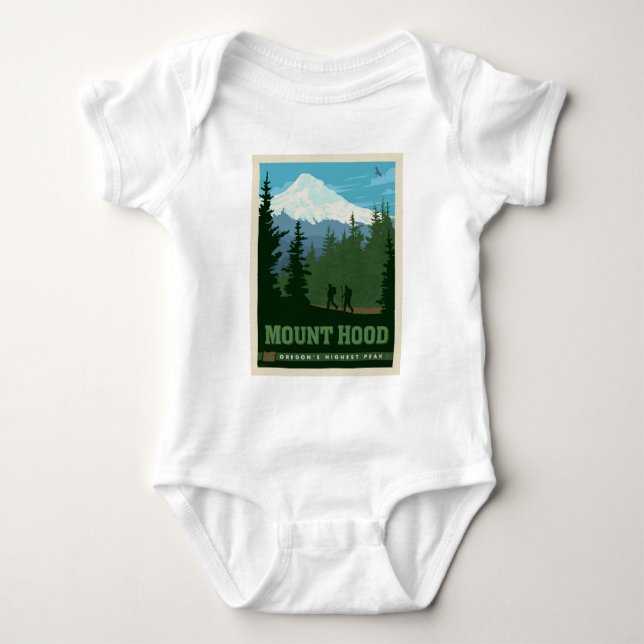 Mount Hood | Oregon Baby Bodysuit (Front)