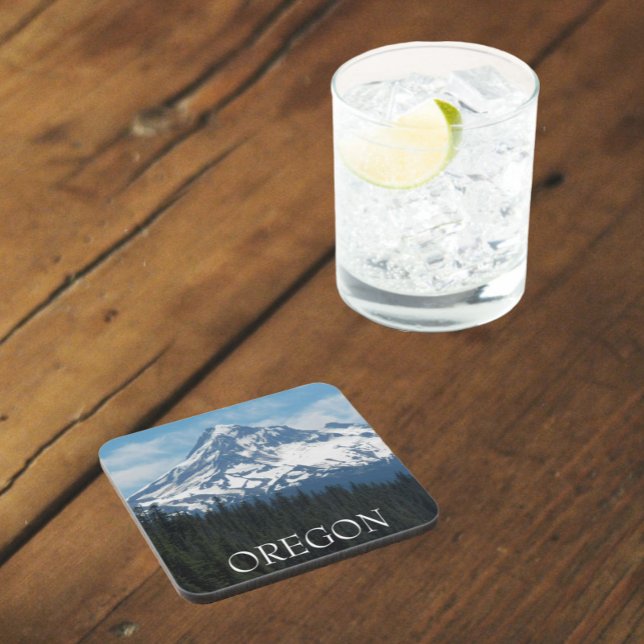 Mount Hood Oregon Landscape Drink Coaster (In Situ)