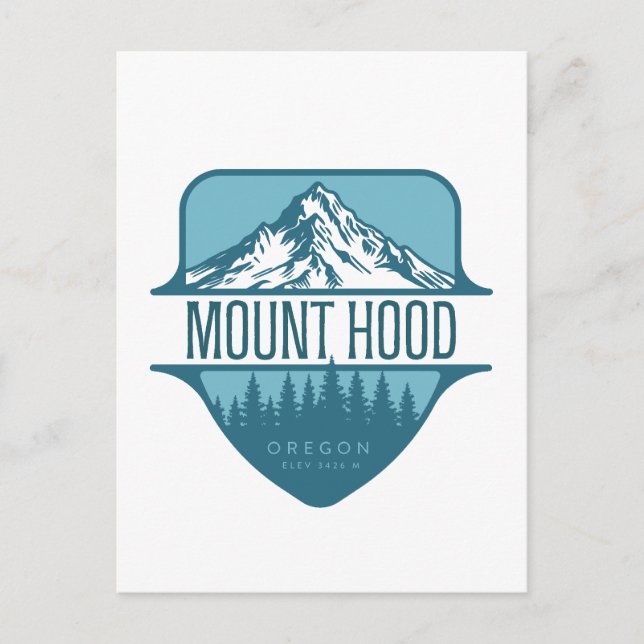 Mount Hood Oregon Mountain crest design Postcard (Front)