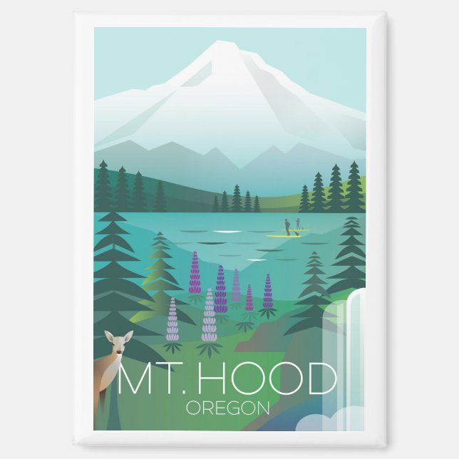Mount Hood, Oregon Refrigerator Magnet (Front)