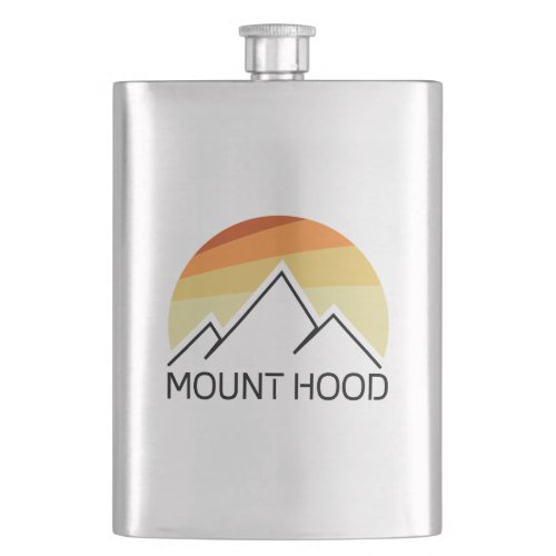 Mount Hood Oregon Retro Flask