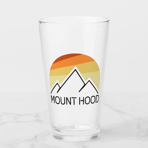 Mount Hood Oregon Retro Glass