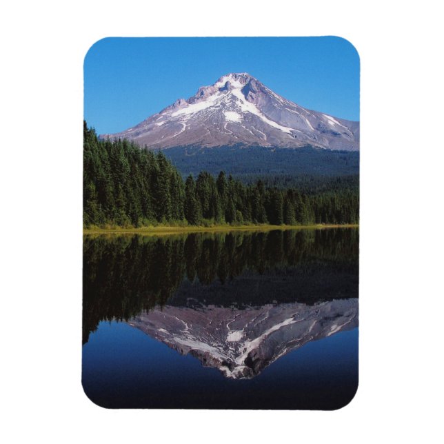 Mount Hood Reflected in Lake Magnet (Vertical)