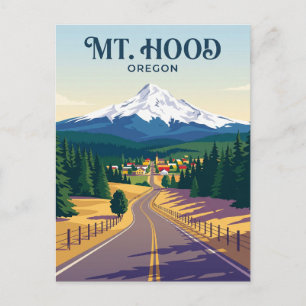 Mount Hood Road USA Postcard