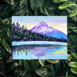 Mount Hood Sunrise at Lost Lake CUSTOM Postcard<br><div class="desc">Mount Hood sunrise watercolor painting inspired by a visit to Lost Lake. Hand painted by me for you. Add or edit your own text if you like to customize it. Be sure to check out my shop for more fun stuff!</div>