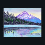 Mount Hood Sunrise at Lost Lake CUSTOM Postcard<br><div class="desc">Mount Hood sunrise watercolor painting inspired by a visit to Lost Lake. Hand painted by me for you. Add or edit your own text if you like to customize it. Be sure to check out my shop for more fun stuff!</div>