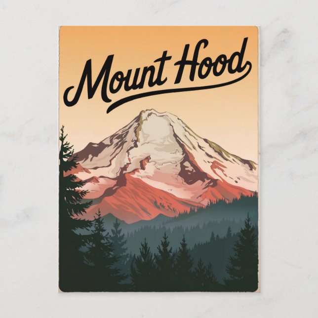 Mount Hood Vintage Postcard (Front)