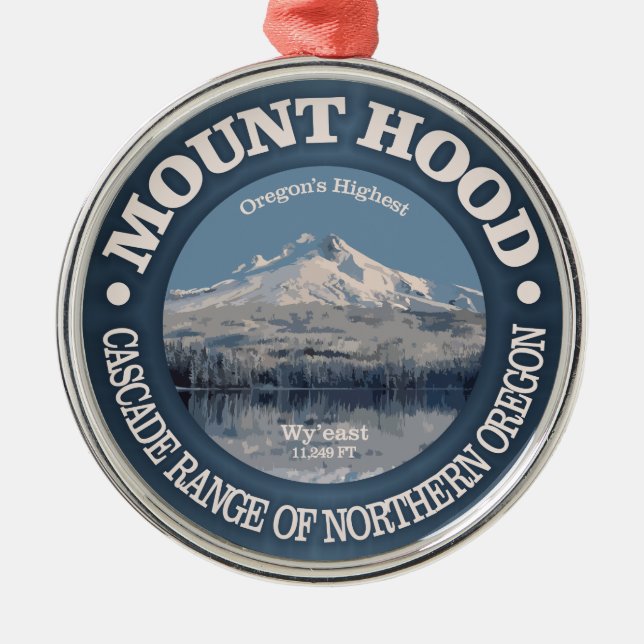 Mount Hood (winter) Metal Ornament (Front)