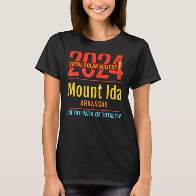 Mount Ida Arkansas AR Total Solar Eclipse 2024  4  T-Shirt (Front)