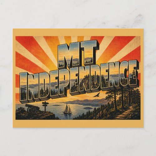 Mount Independence VT Lake Champlain Forest Art Postcard