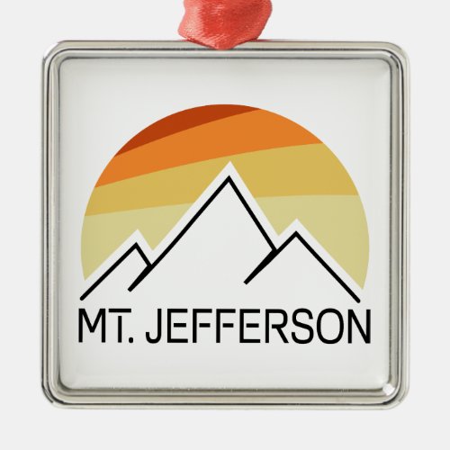 Mount Jefferson New Hampshire Retro Metal Ornament