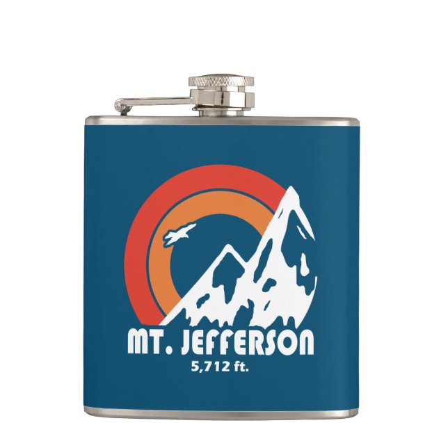 Mount Jefferson New Hampshire Sun Eagle Flask (Front)