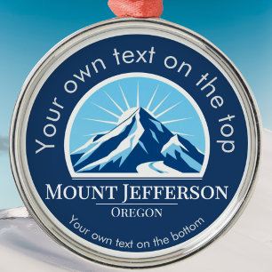 Mount Jefferson Oregon medal Metal Ornament