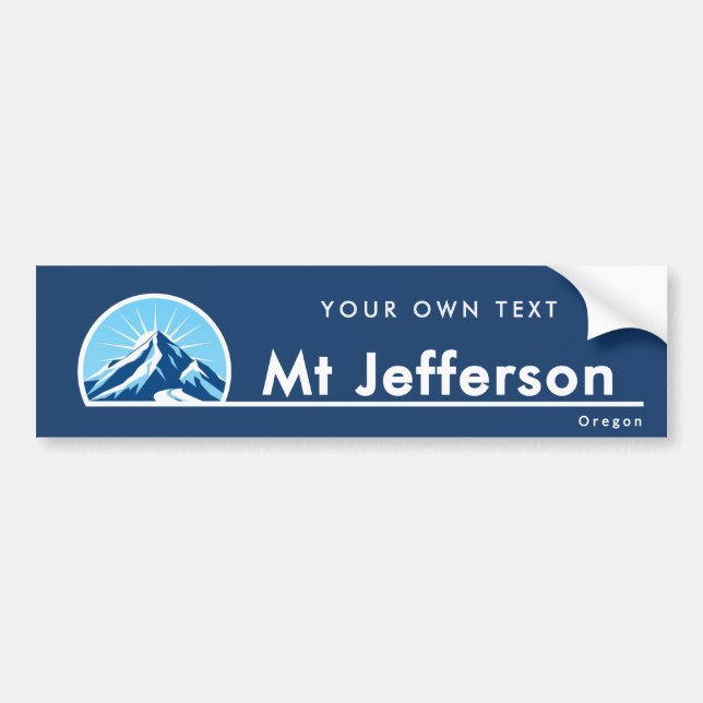 Mount Jefferson Oregon mountain ski resort Bumper Sticker (Front)