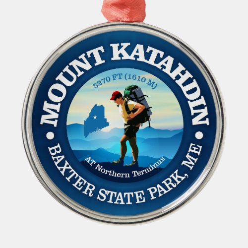 Mount Katahdin C Metal Ornament
