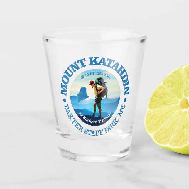Mount Katahdin (C) Shot Glass (Front)