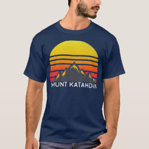 Mount Katahdin Maine Sunset Hiking Mountain T T-Shirt