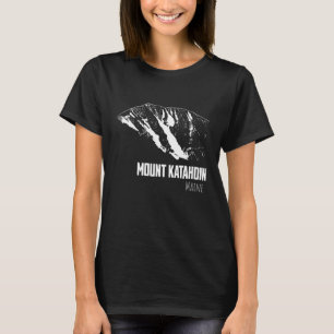 Mount Katahdin Maine Vacation Souvenir Art Illustr T-Shirt