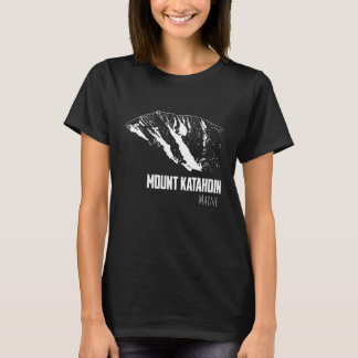 Mount Katahdin Maine Vacation Souvenir Art Illustr T-Shirt