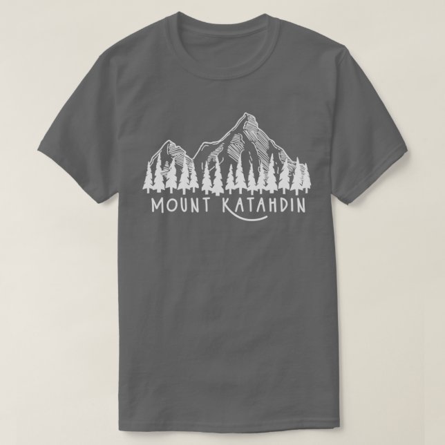 Mount Katahdin Mountain Maine ME Mountains Hiking T-Shirt (Design Front)