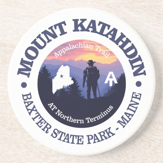 Mount Katahdin (rd2) Coaster (Front)