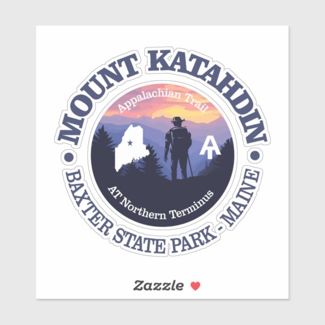 Mount Katahdin (rd2) Sticker (Sheet)