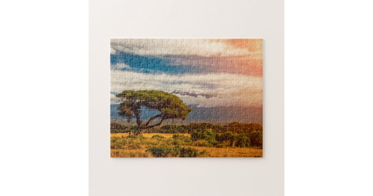 Mount Kilimanjaro Amboseli, Kenya Jigsaw Puzzle Zazzle