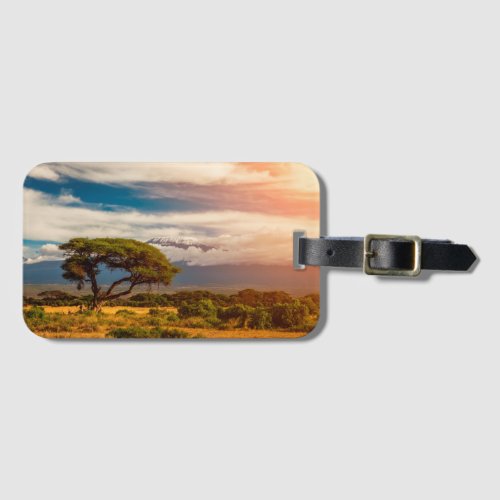 Mount Kilimanjaro  Amboseli Kenya Luggage Tag