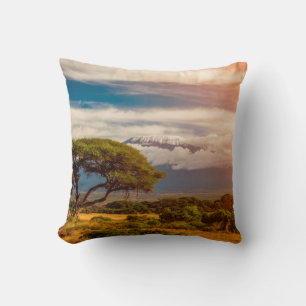 Mount Kilimanjaro Amboseli, Kenya Throw Pillow
