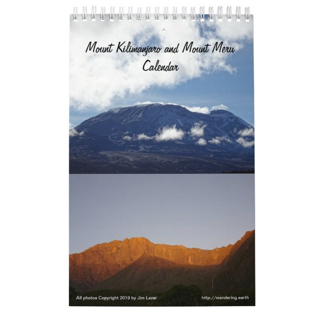 Mount Kilimanjaro & Mount Meru Calendar (Cover)