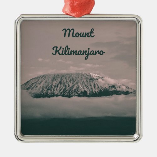 Mount Kilimanjaro Snow Volcano in Tanzania Africa Metal Ornament