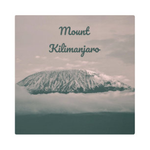 Mount Kilimanjaro Snow Volcano in Tanzania Africa Metal Print