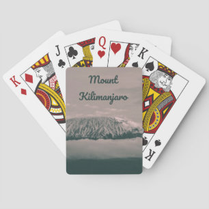 Mount Kilimanjaro Snow Volcano in Tanzania Africa Poker Cards