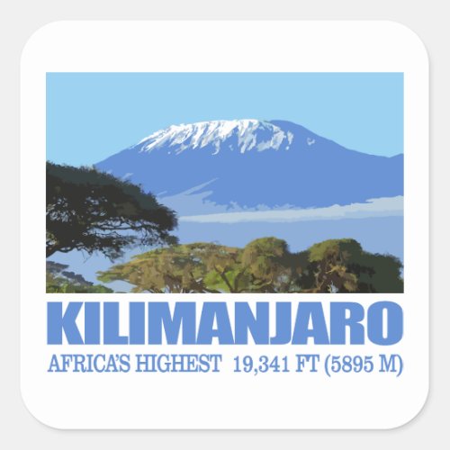 Mount Kilimanjaro Square Sticker