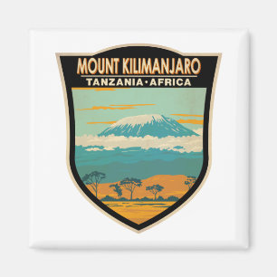 Mount Kilimanjaro Tanzania Africa Vintage  Magnet