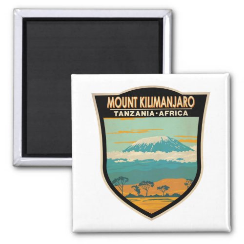 Mount Kilimanjaro Tanzania Africa Vintage  Magnet