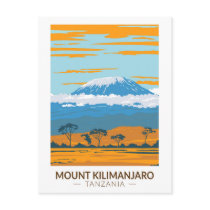 Mount Kilimanjaro Tanzania Africa Vintage Postcard