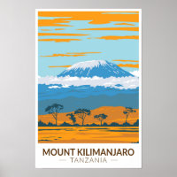 Mount Kilimanjaro Tanzania Africa Vintage