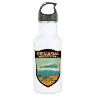 Mount Kilimanjaro Tanzania Africa Vintage  Stainless Steel Water Bottle