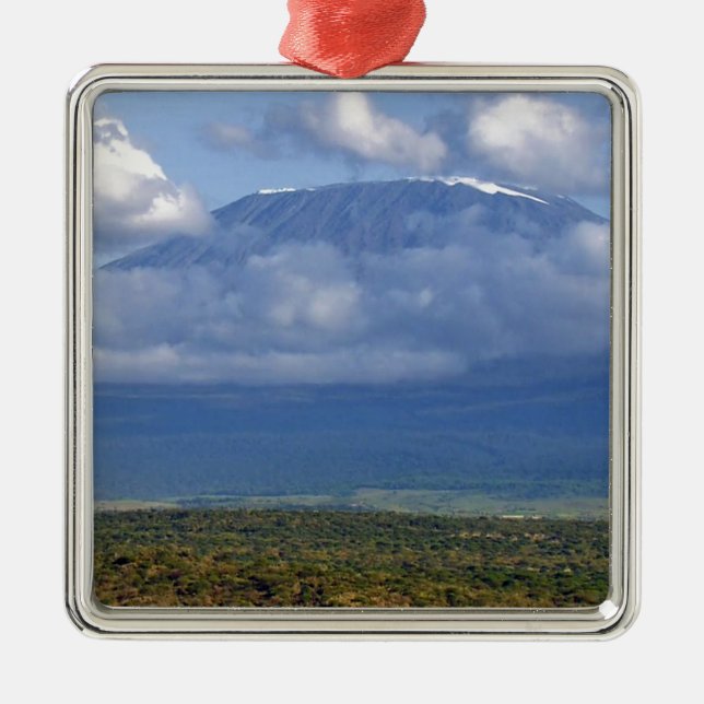 Mount Kilimanjaro Tanzania Landmark Landscapes Metal Ornament (Front)