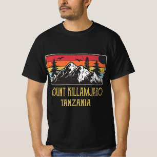 Mount Kilimanjaro Tanzania Vintage Retro Climbing  T-Shirt