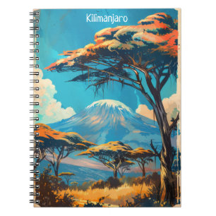 Mount Kilimanjaro Tanzania Vintage Travel Notebook