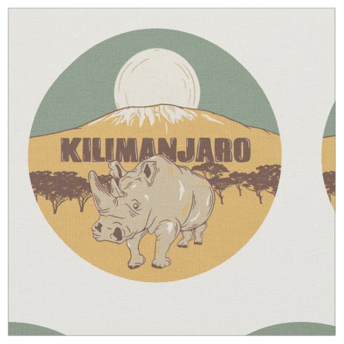 Mount Kilimanjaro Travel Poster Fabric