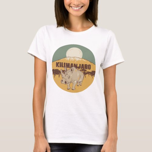 Mount Kilimanjaro Travel Poster T_Shirt