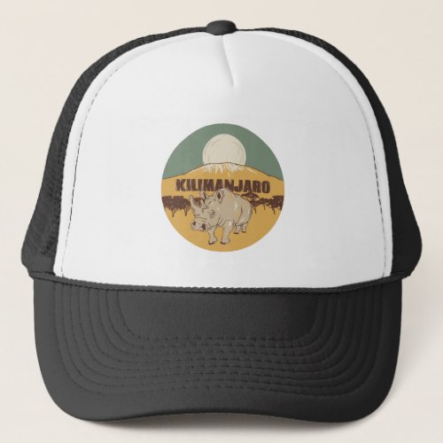 Mount Kilimanjaro Travel Poster Trucker Hat